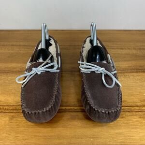 UGG Dakota Brown Suede Shearling Lined Moccasin Size 6
